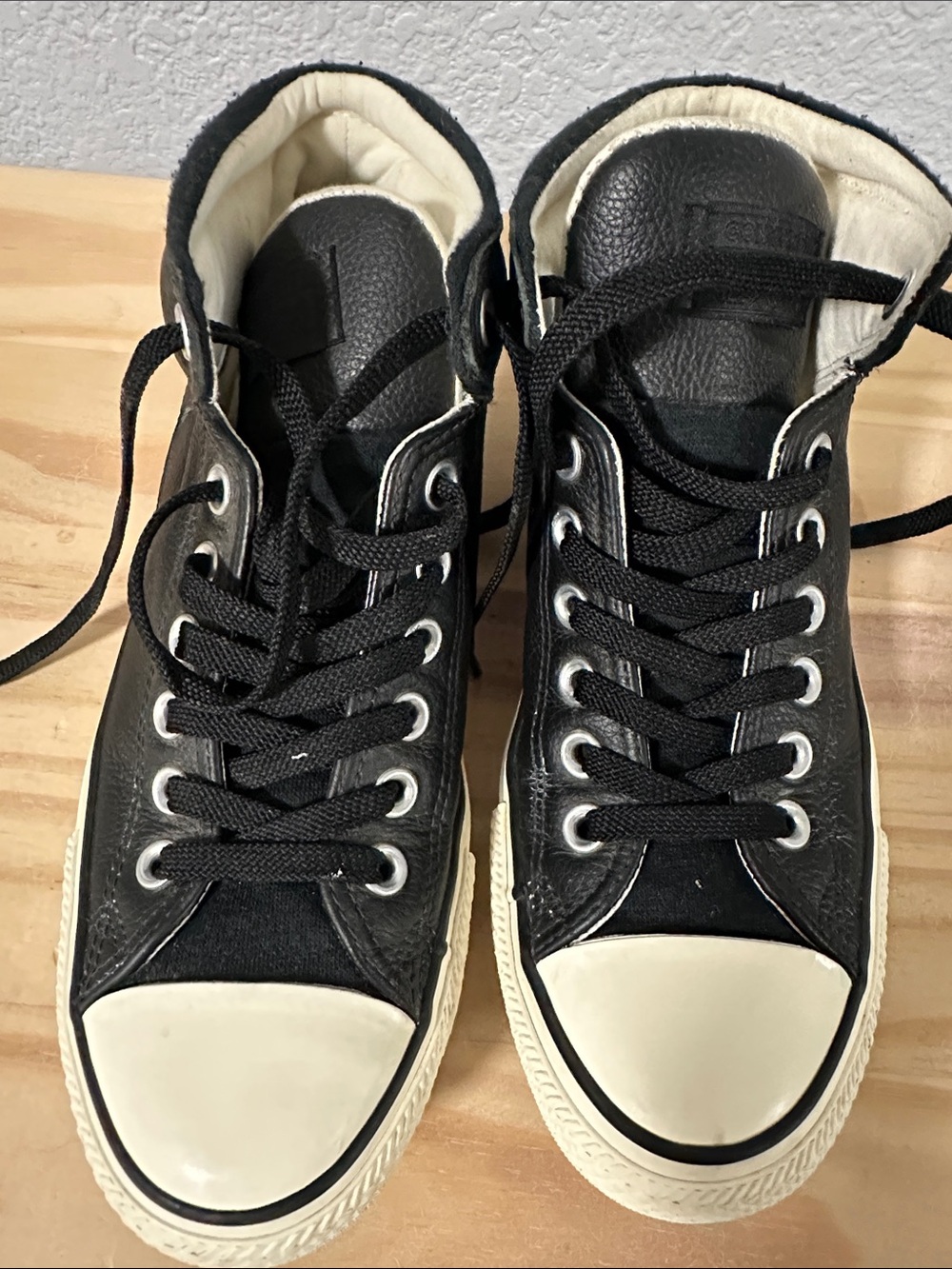 Converse Black High-Top Sneakers with Cream Accents